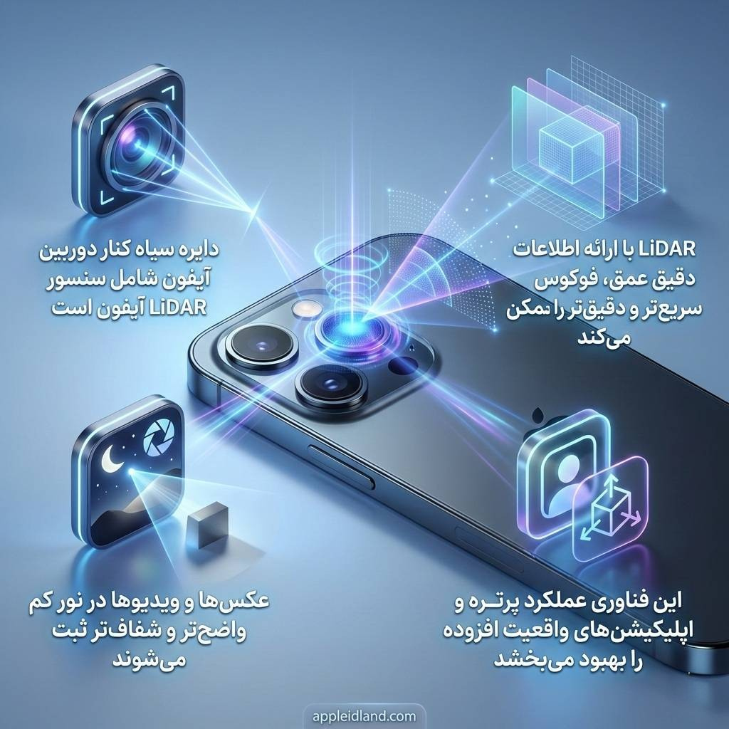 دایره سیاه کنار دوربین آیفون